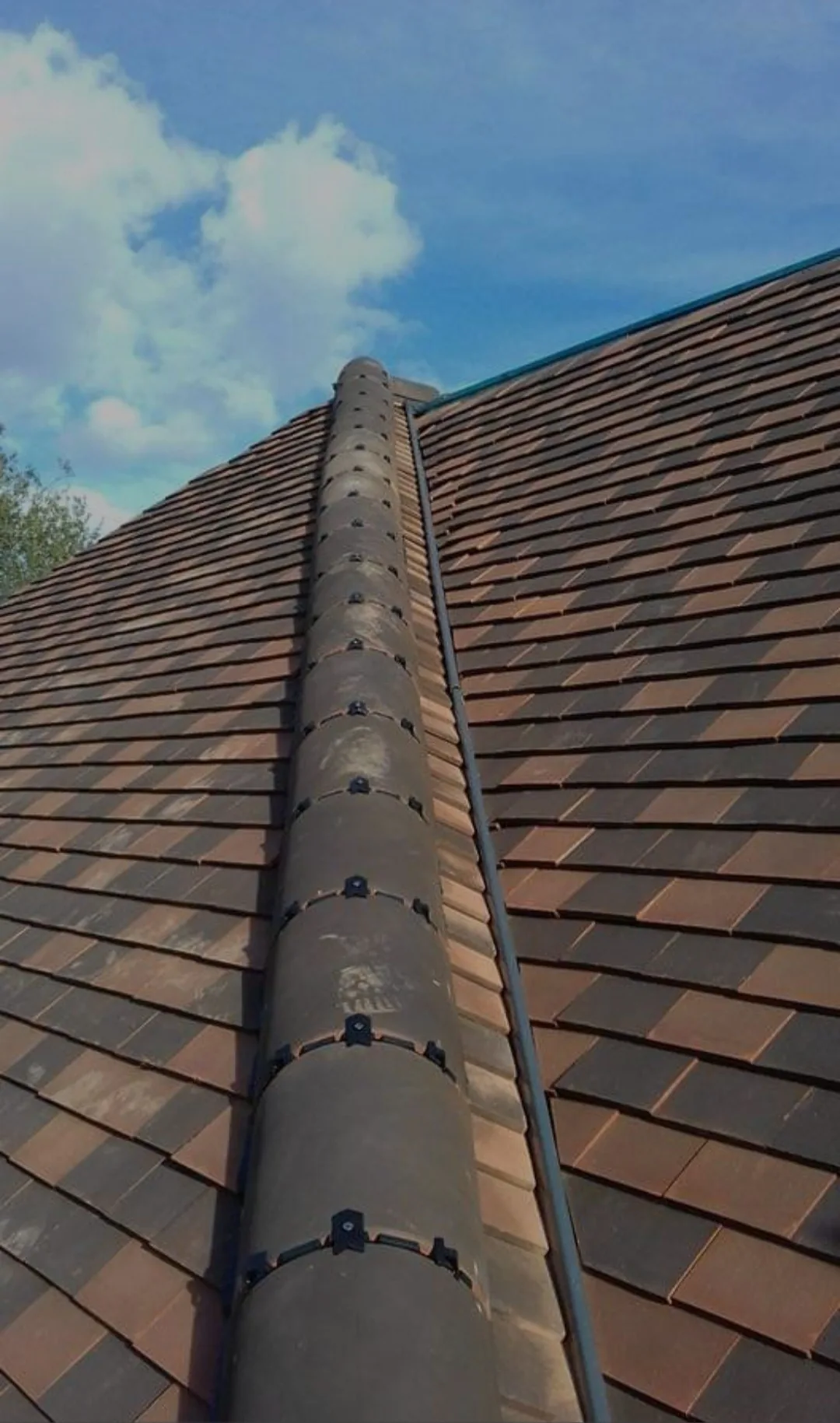 New tiled roof completed during a full roof replacement in Hampshire