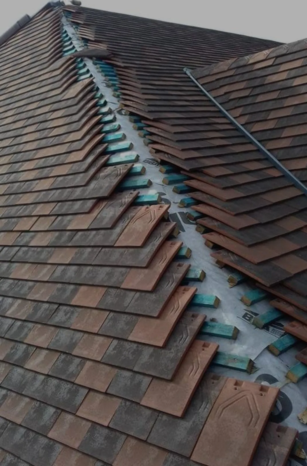 Full roof replacement in progress with new underlay and battens