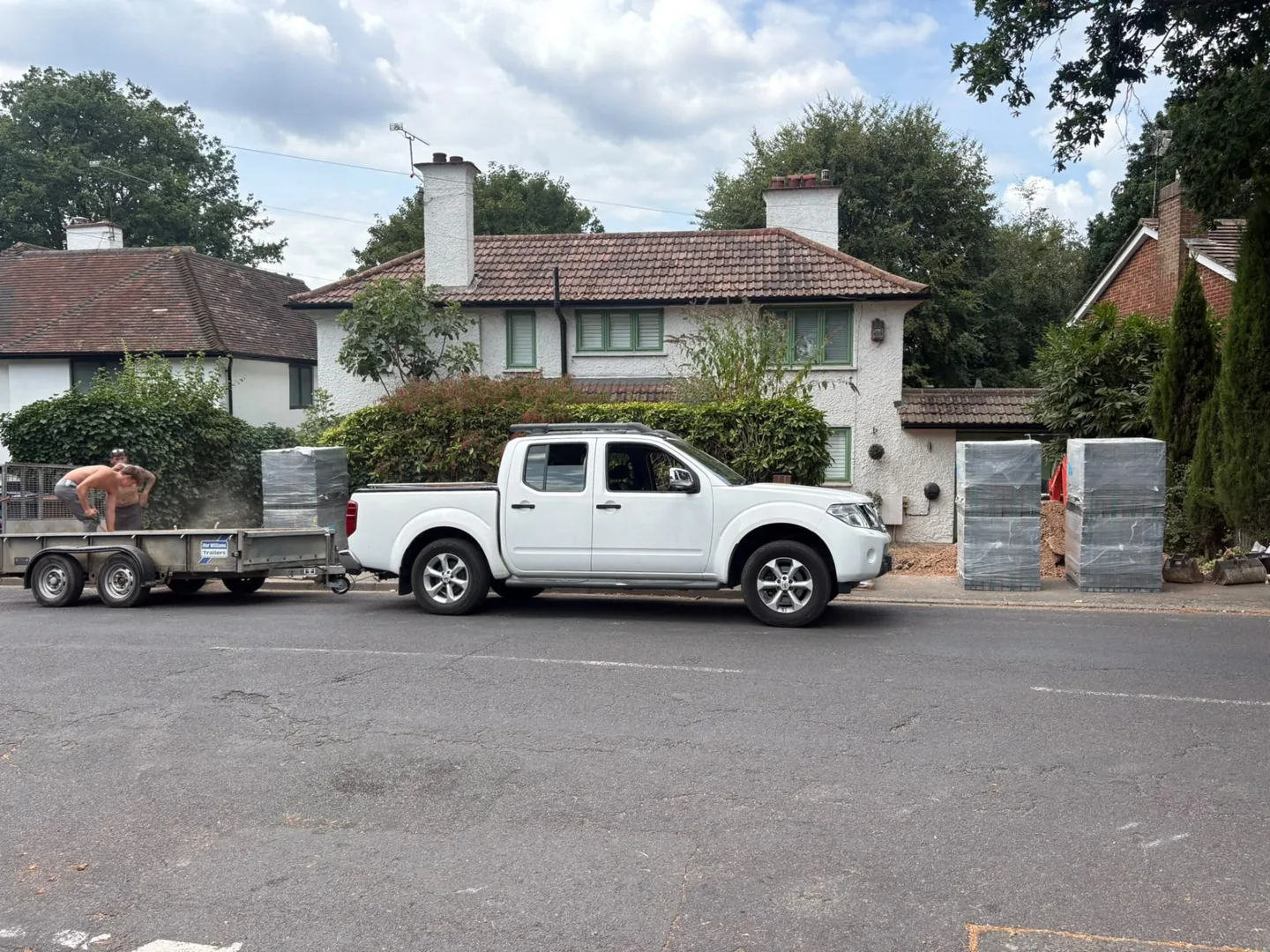 New roofing materials delivered on site ready for installation