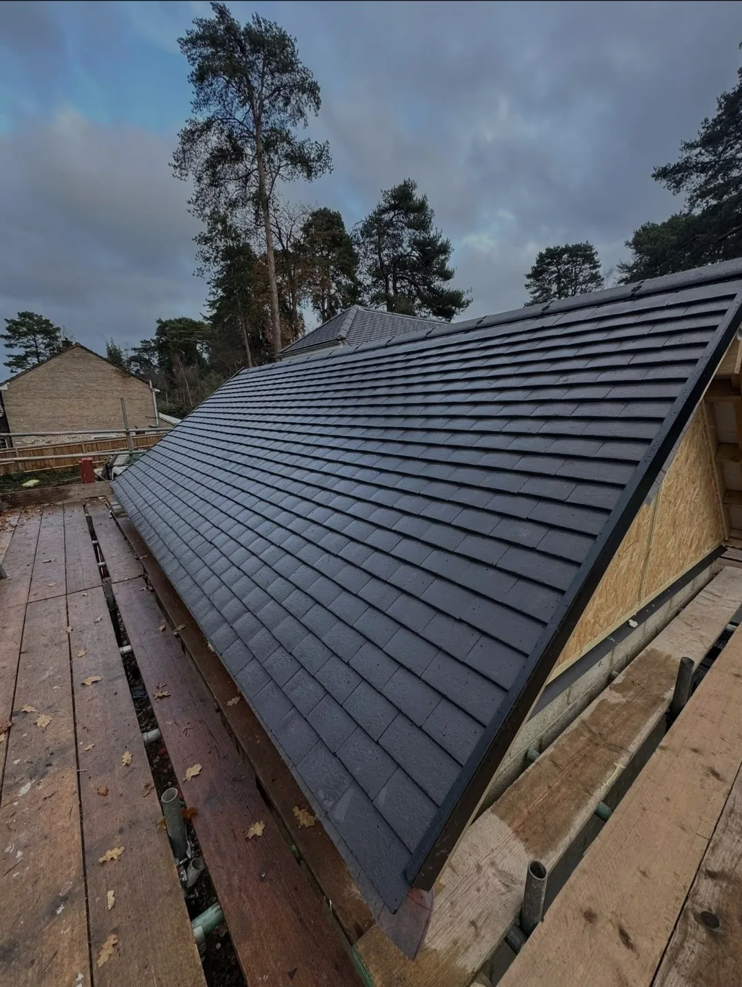 Completed full roof replacement on a Hampshire home